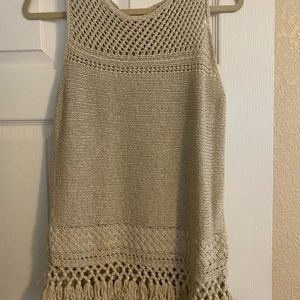 Lilly Pulitzer Sweater Tank gold, size small